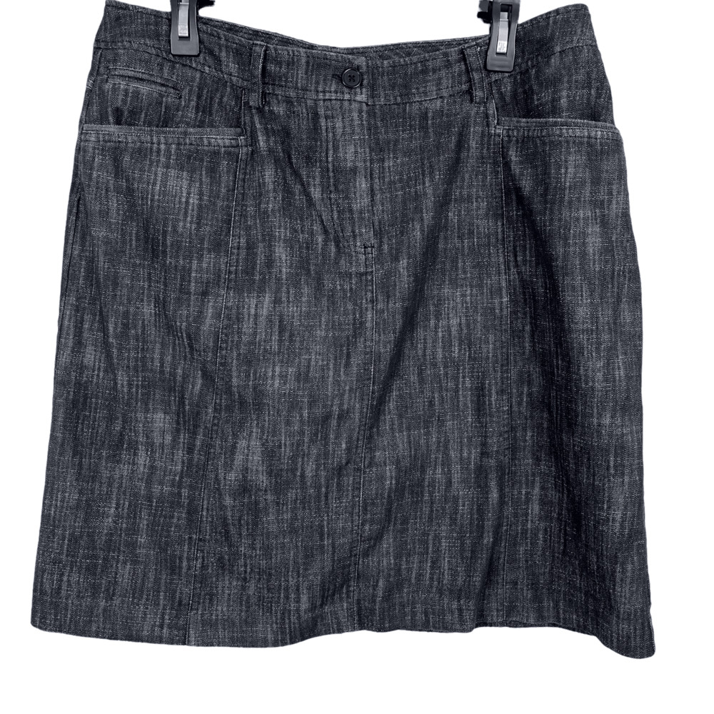 Sandro Black Denim Mini Skirt Size 14